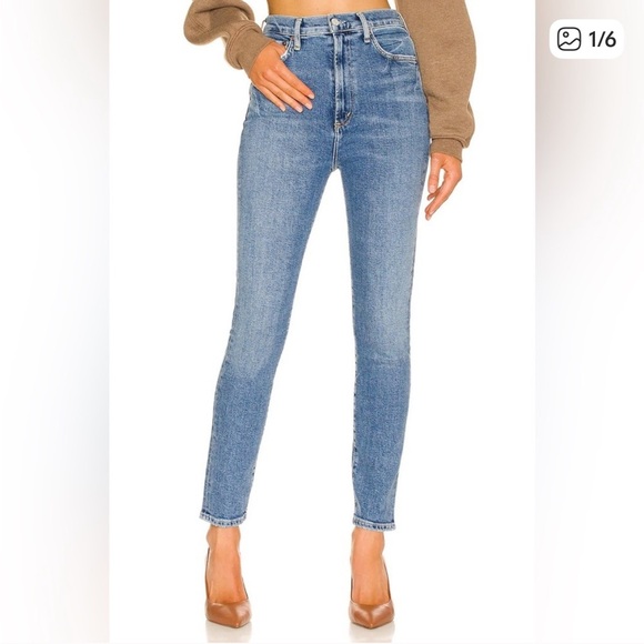 Agolde Pinch Waist Skinny Jeans Size 26 A165B-1256
Cut 54666 - Picture 1 of 11